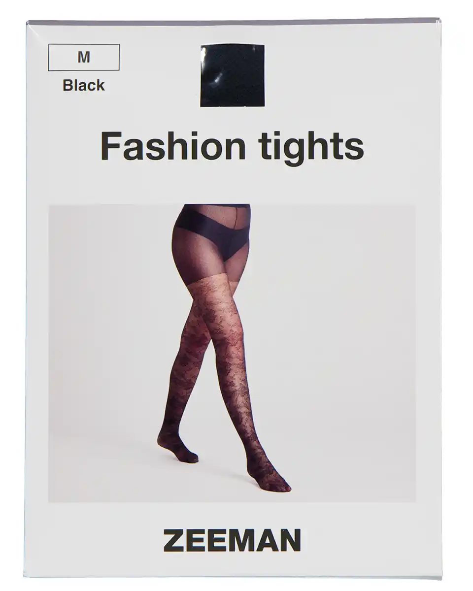 Bild 1 von Fashion Strumpfhose - Schwarz, XL