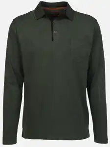 Herren Poloshirt mit langem Arm Grün
