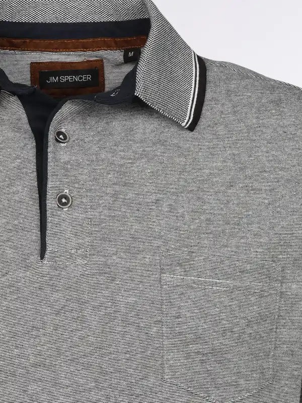 Bild 3 von Herren Poloshirt mit langem Arm Blau