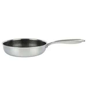 Bratpfanne Honey Comb Edelstahl/Keramik 50,5 x 28,5 x 5,5 cm Silberfarbig/Schwarz