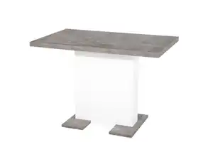 Tisch Britt Beton-Optik/Weiß 110-150 x 69 cm