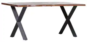 Esstisch Cortina 180 x 90 cm Mango Massiv Natur Baumkante