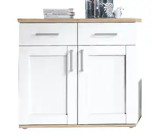 Schuhschrank Romance Sibiu Lärche/San Remo hell Nachbildung ca. 96 x 91 x 38 cm