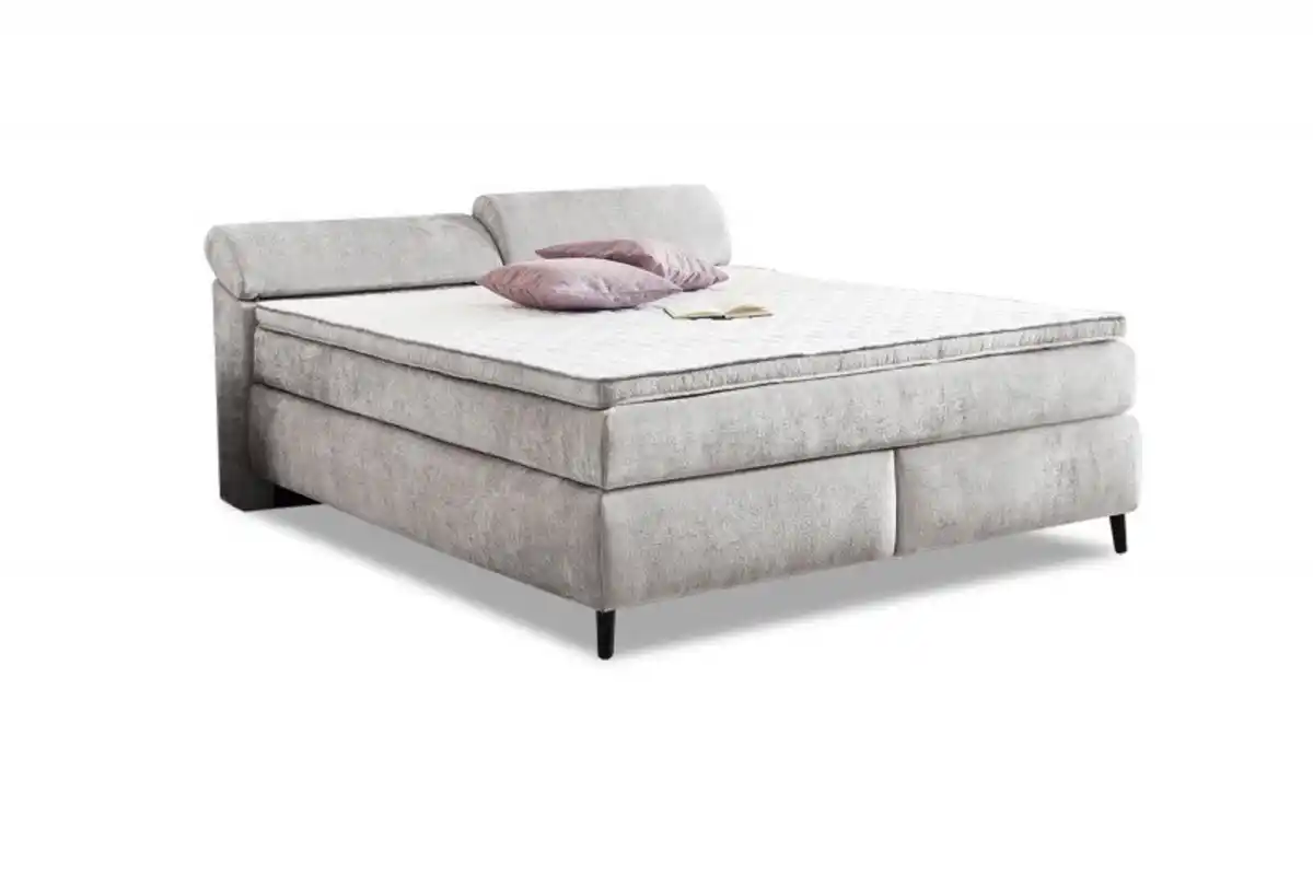 Bild 1 von Boxspringbett Emma 180 x 200 cm hellgrau