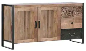 Sideboard Cortina 130x80x43cm Mango Massiv Sägerau