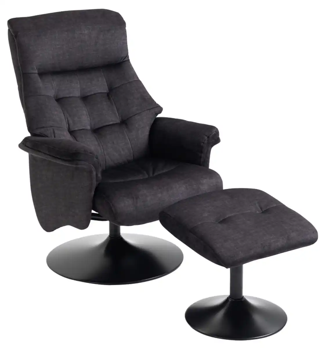 Bild 1 von Relaxsessel mit Hocker Ida grau-charcoal