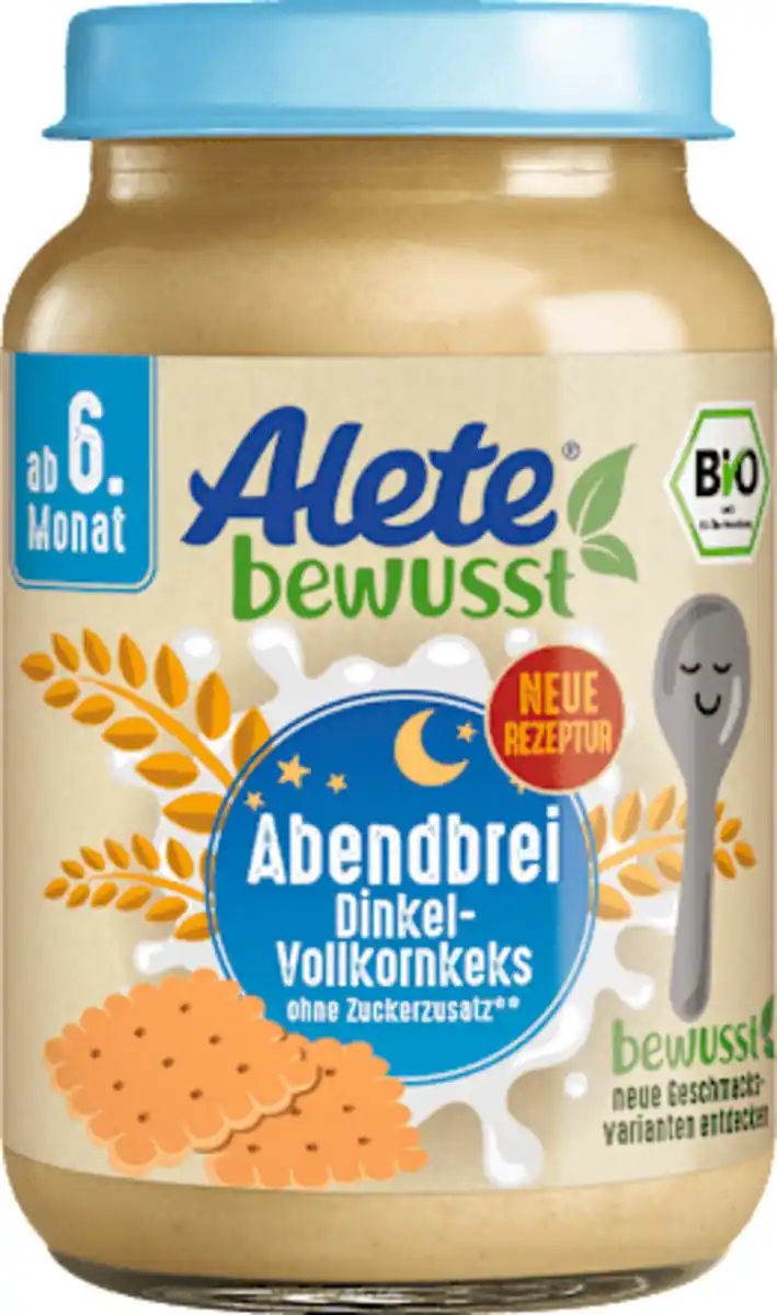 Bild 2 von Alete Abendbrei Dinkel Vollkornkeks ab dem 6. Monat, 190 g