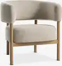 Bild 1 von Sessel DALSTRUP beige Stoff/natur eichefarben
