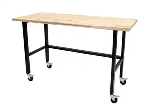 RIKTA Werkbank mit Rollen, B 140 X T 60 X H 84cm, 200kg Belastung, Fichte