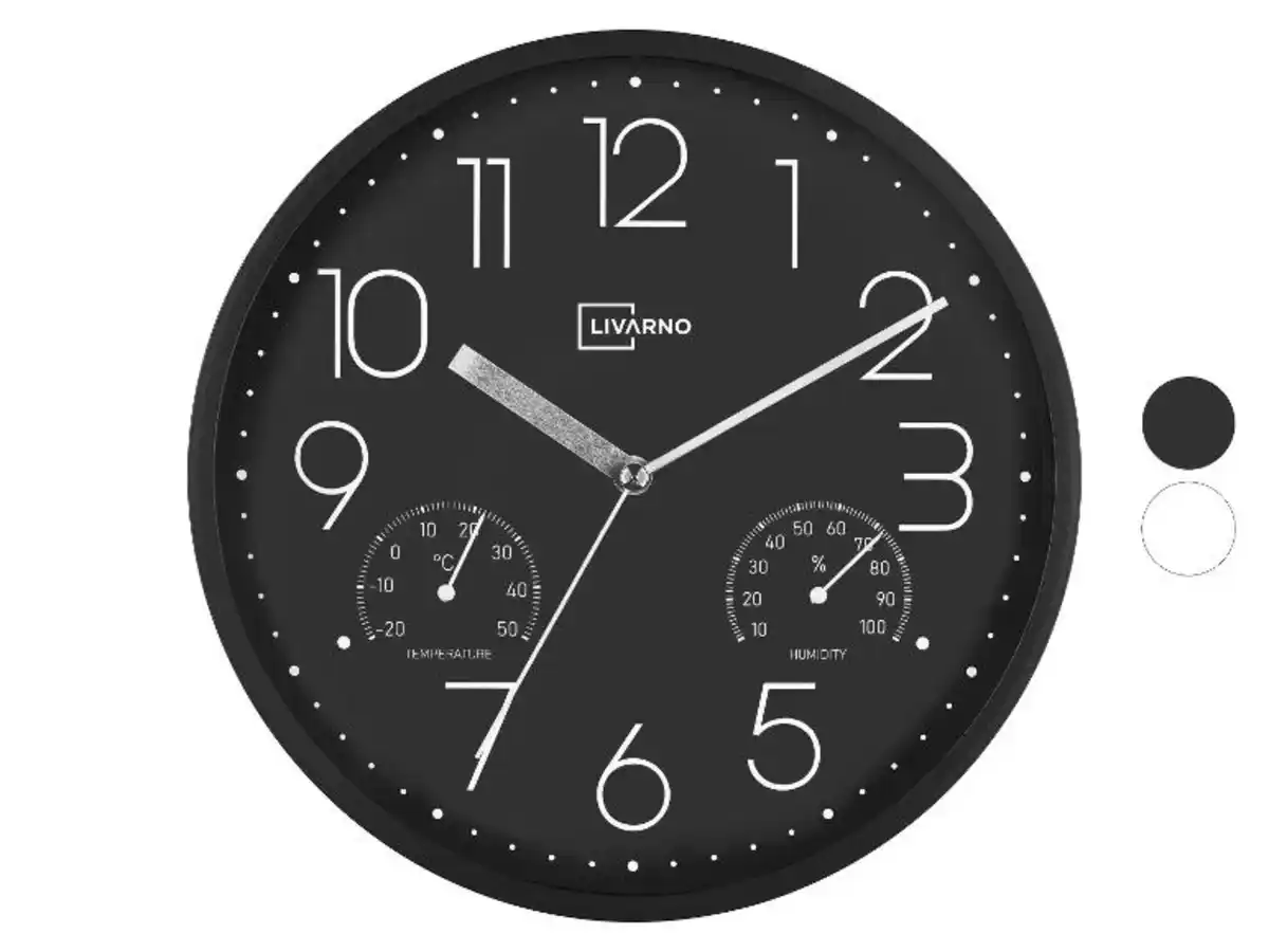Bild 1 von LIVARNO® Wanduhr mit Thermo- und Hygrometer