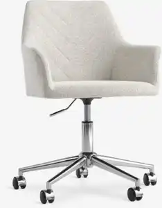 Schreibtischstuhl PURHUS off-white Stoff/Chrom