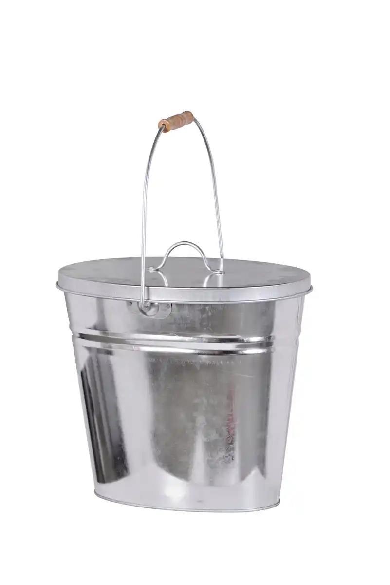 Bild 1 von FireFix Ascheeimer oval mit Deckel Höhe: 30 cm 12,5 Liter