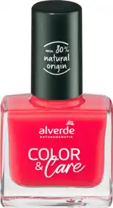 alverde NATURKOSMETIK Nagellack Color & Care 220 Sunny Coral, 10 ml