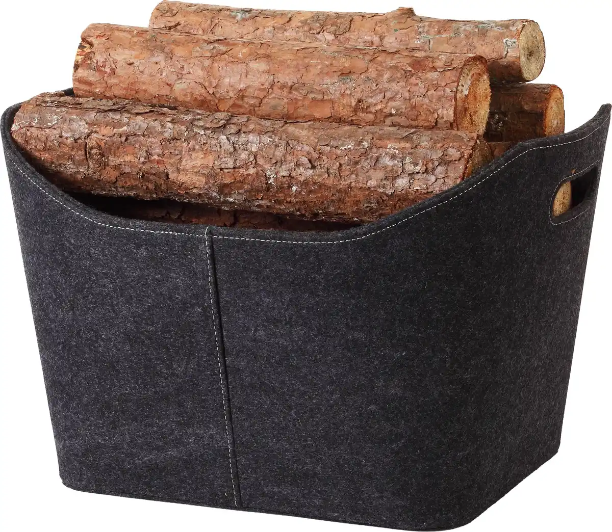 Bild 1 von TrendLine Holzkorb Filz 36 x 49 x 31,5 cm anthrazit