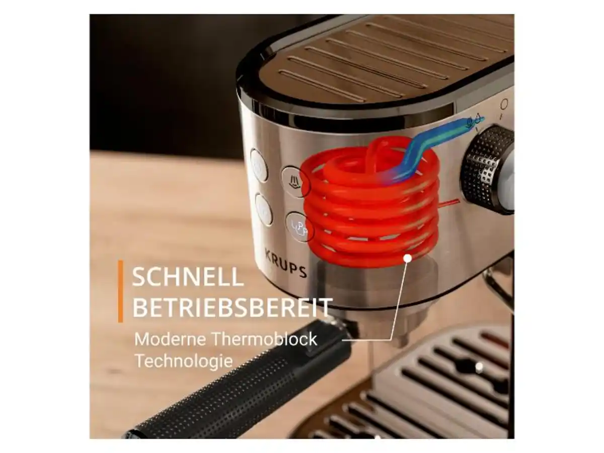Bild 2 von KRUPS Espresso-Siebträgermaschine »Virtuoso Essential XP4418«