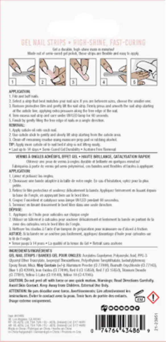 Bild 2 von ARDELL UV Gel Nagelfolien, Gel Nail Strips Strawberry Milkshake, 16 St