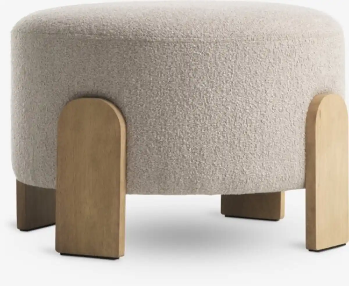 Bild 1 von Pouf DALAGER Ø56 beige Stoff