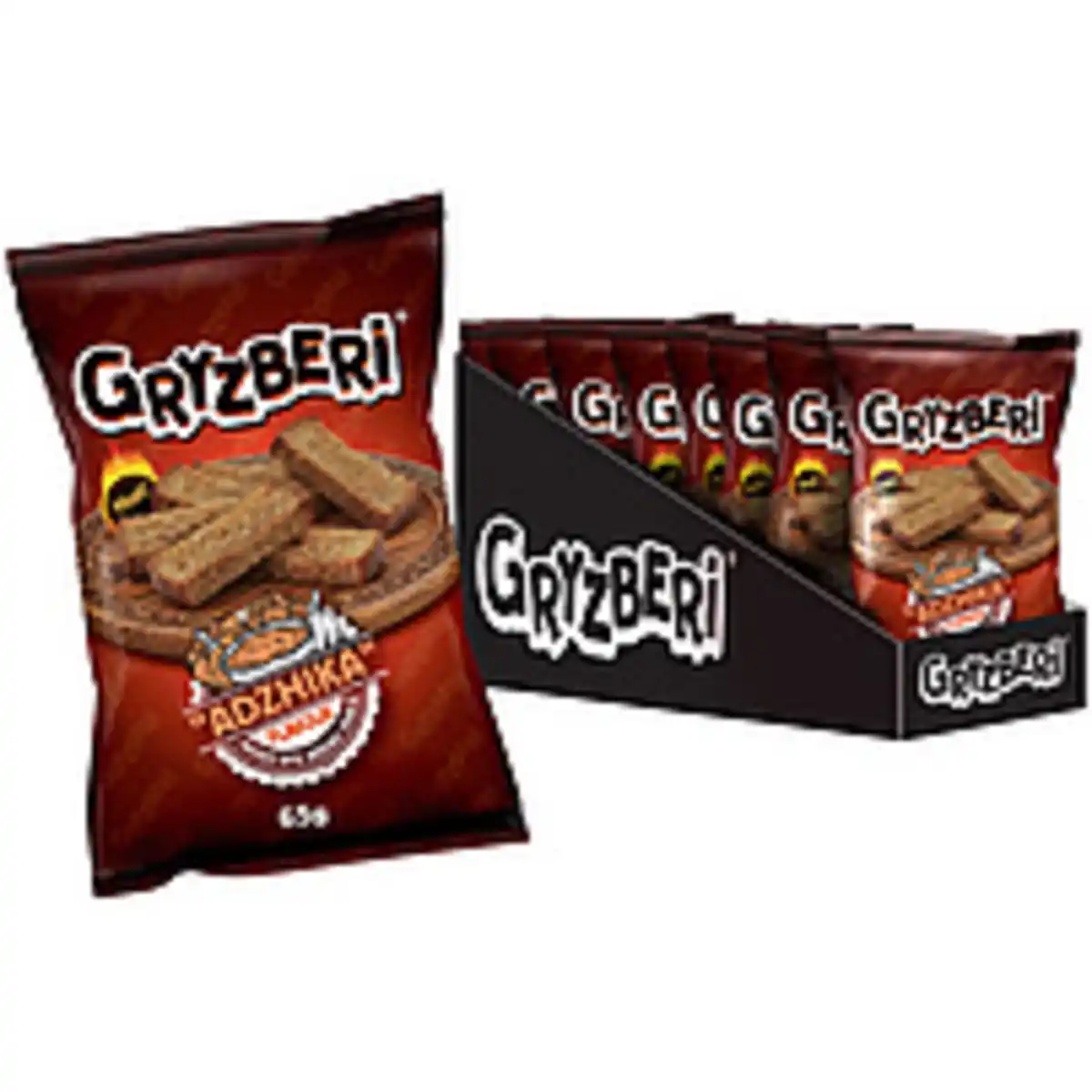 Bild 1 von "GRYZBERI" Snack aus Roggenmischbrot mit "Adzhika"-Geschmack...