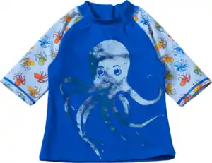 PUSBLU UV Shirt mit Oktopus-Motiv, blau, Gr. 110/116, 1 St