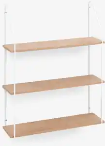 Wandregal HEJSAGER mit 3 Regale, weiß/natur