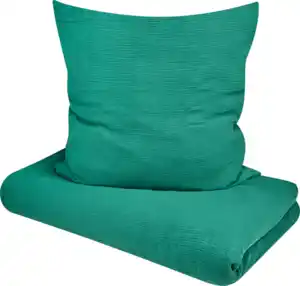 ALANA Bettwäsche-Set aus Musselin, grün, 155 x 220 + 80 x 80 cm, 1 St