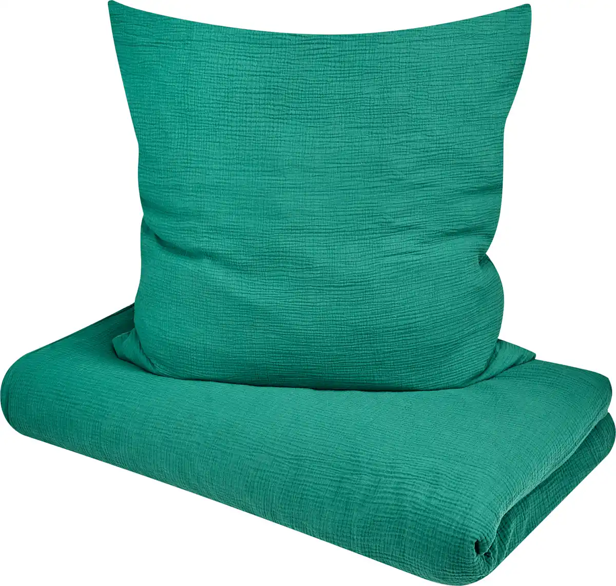 Bild 1 von ALANA Bettwäsche-Set aus Musselin, grün, 155 x 220 + 80 x 80 cm, 1 St