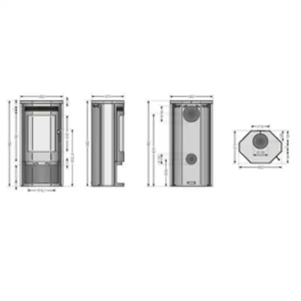 Bild 3 von JUSTUS Kaminofen »Usedom 5«, grau, Speckstein, 5 kW