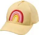 Bild 1 von PUSBLU Basecap mit Regenbogen-Bouclé-Applikation, gelb, Gr. 52/53, 1 St