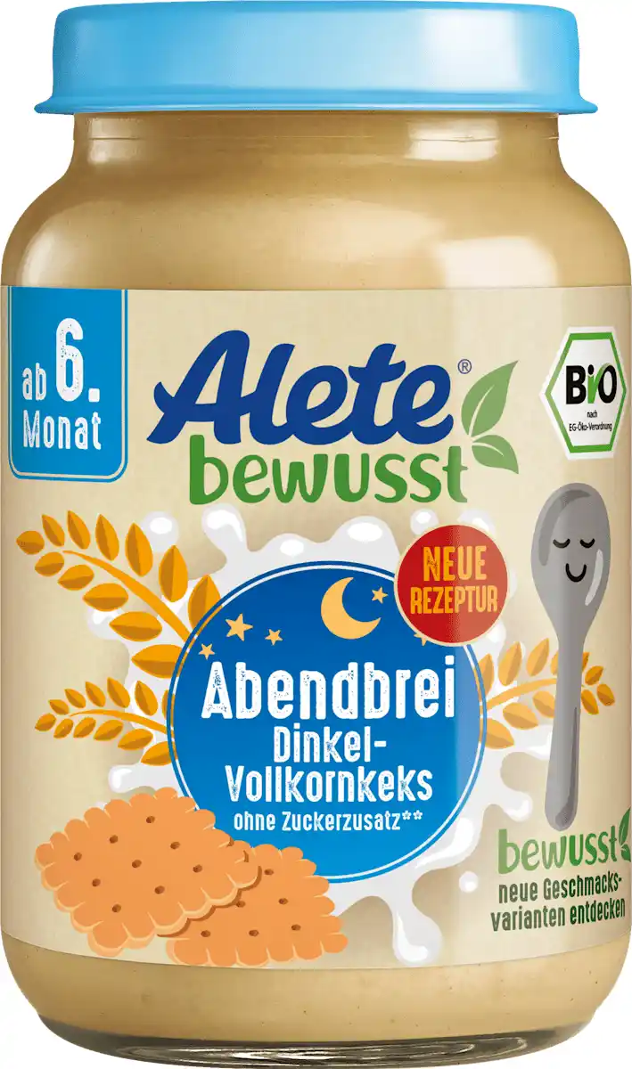 Bild 1 von Alete Abendbrei Dinkel Vollkornkeks ab dem 6. Monat, 190 g