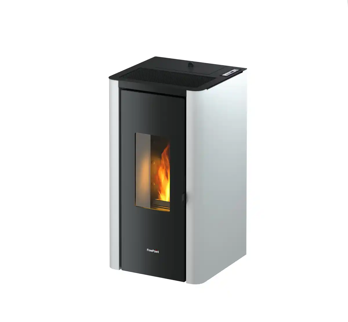 Bild 1 von Freepoint Pelletofen Indigo weiß schwarz, weiß, bis 7kW Heizleistung
