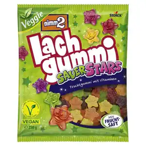 STORCK NIMM 2 Lachgummi Veggie 250 g, Saure Stars