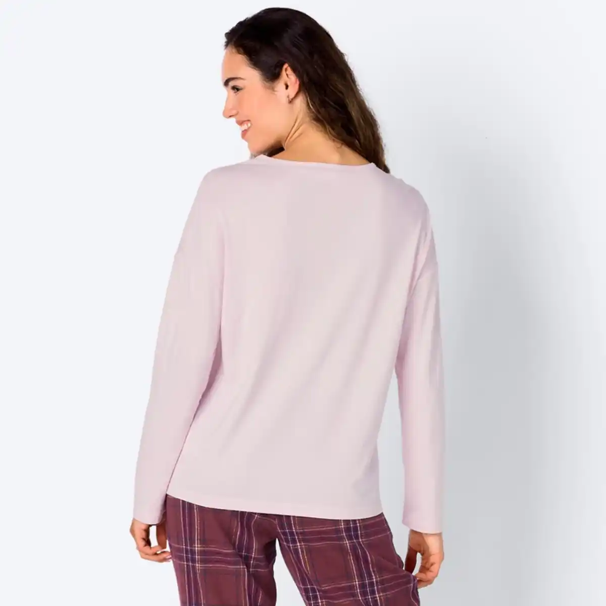 Bild 4 von Damen-Homewear-Langarmshirt mit Schleifenapplikation