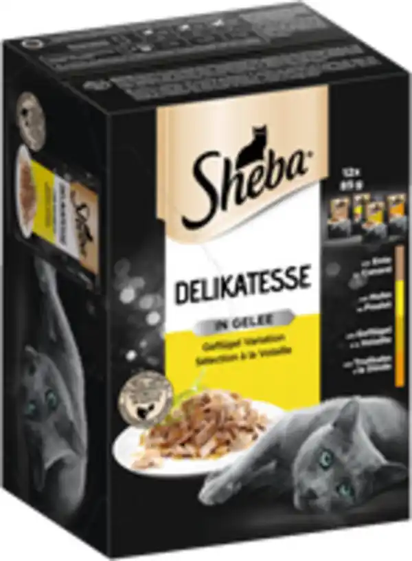 Bild 2 von Sheba Portionsbeutel Mutlipack Delikatesse in Gelee Geflügel Variation 12 x 85g