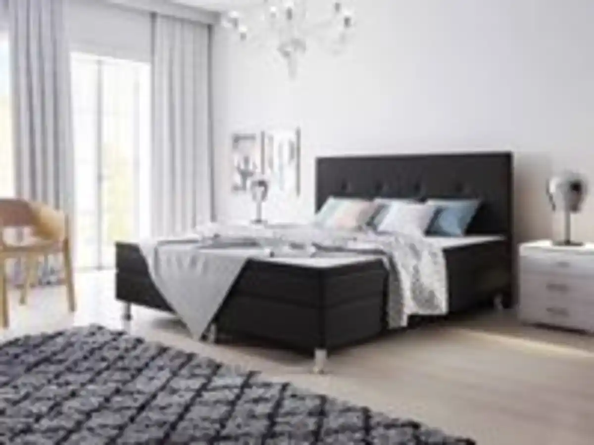 Bild 3 von IHG Boxspringbett Jump 180x200 Webstoff Schwarz Typ 2