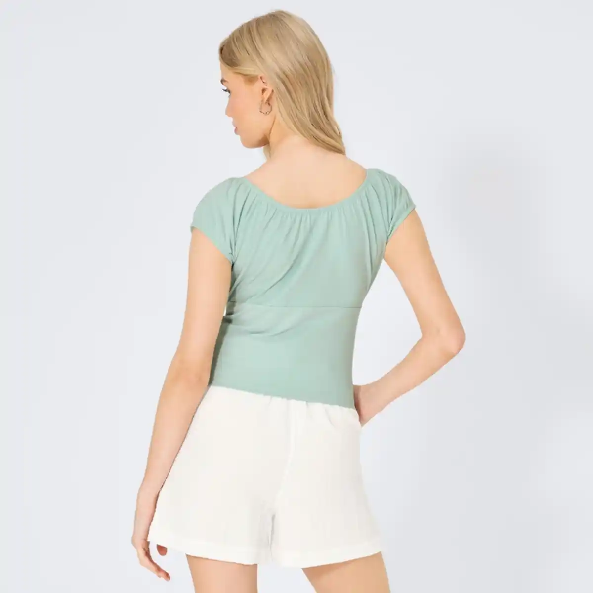 Bild 4 von Damen-T-Shirt mit Raffung