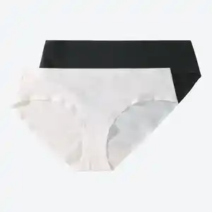 Damen-Brazil-Slip mit hohem Baumwollanteil, 2er-Pack