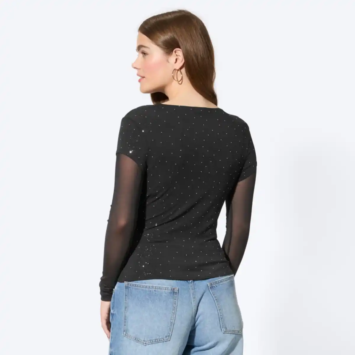 Bild 4 von Damen-Langarmshirt mit Glitzer