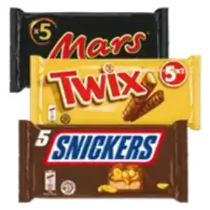 Snickers, Twix oder Mars Riegel 5er-Pack