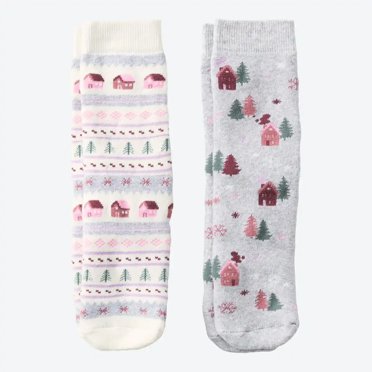 Bild 1 von Damen-ABS-Socken mit Winter-Motiven, 2er-Pack