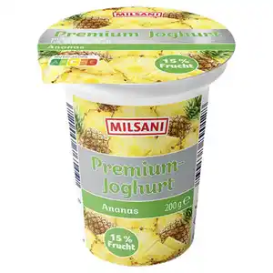 MILSANI Premium-Joghurt 200 g, Ananas