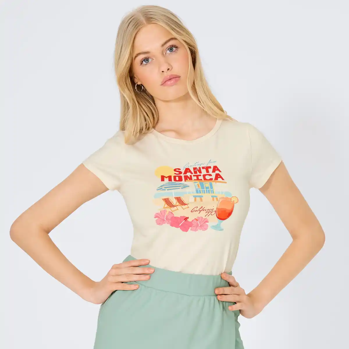 Bild 1 von Damen-T-Shirt mit Frontaufdruck