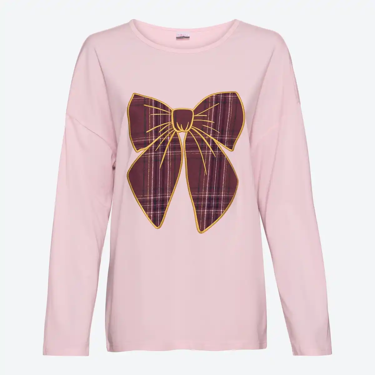 Bild 3 von Damen-Homewear-Langarmshirt mit Schleifenapplikation