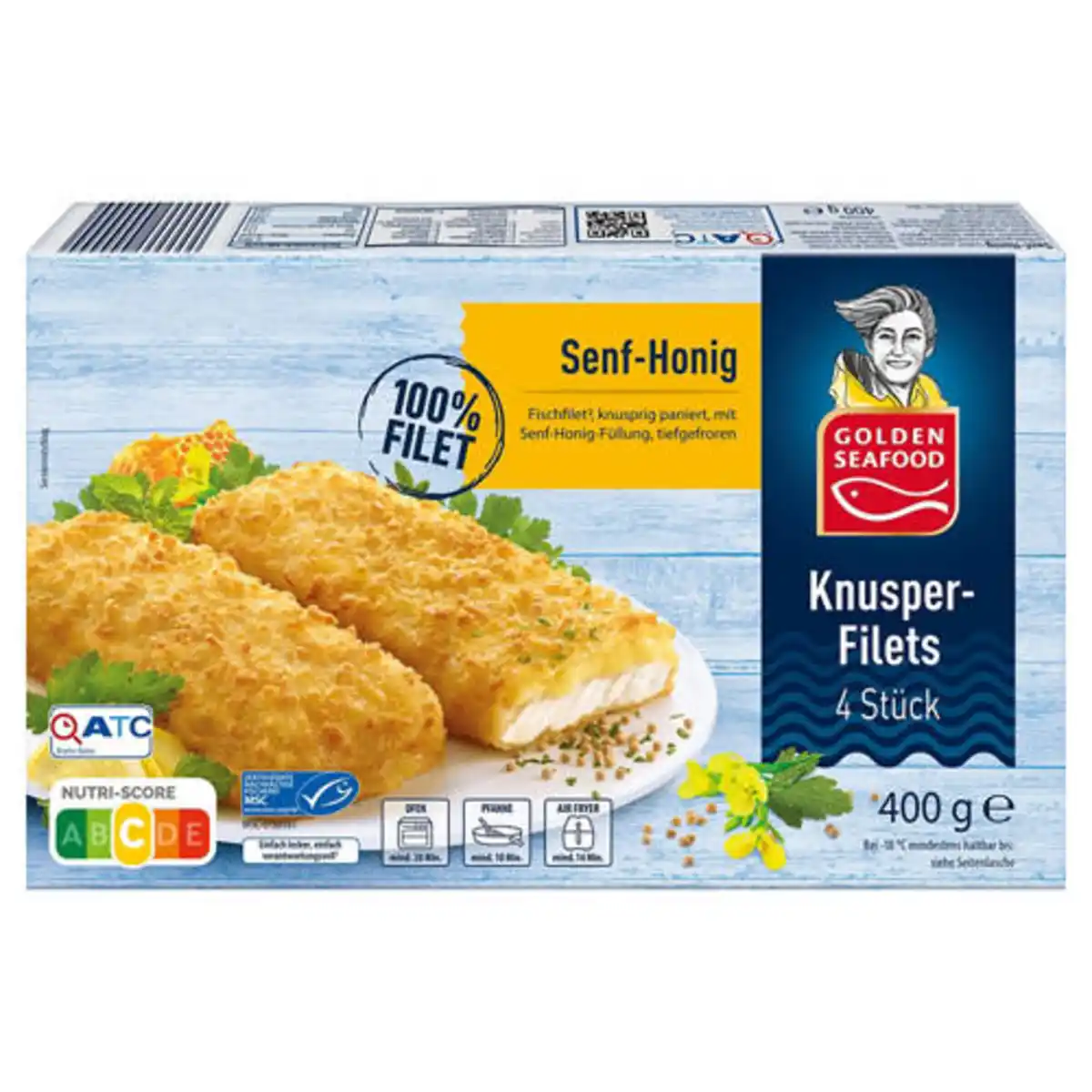 Bild 1 von GOLDEN SEAFOOD Knusperfilets 400 g, Senf-Honig