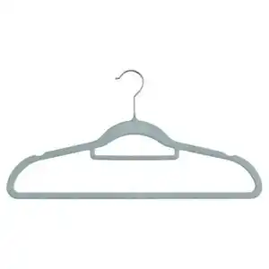 HOME CREATION Beflockte Kleiderbügel 6er-Pack, Grau