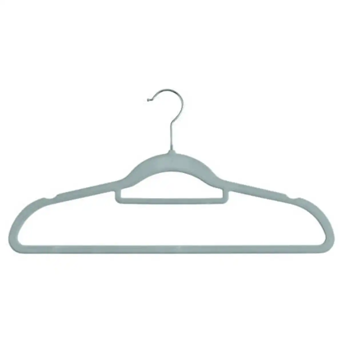 Bild 1 von HOME CREATION Beflockte Kleiderbügel 6er-Pack, Grau