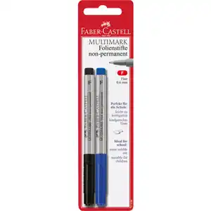 2 Folienstifte Multimark - non-permanent -fein - schwarz/blau
