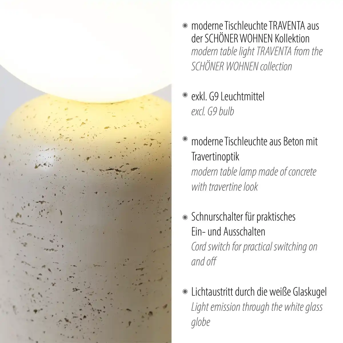 Bild 4 von Just Light - Tischleuchte TRAVENTA