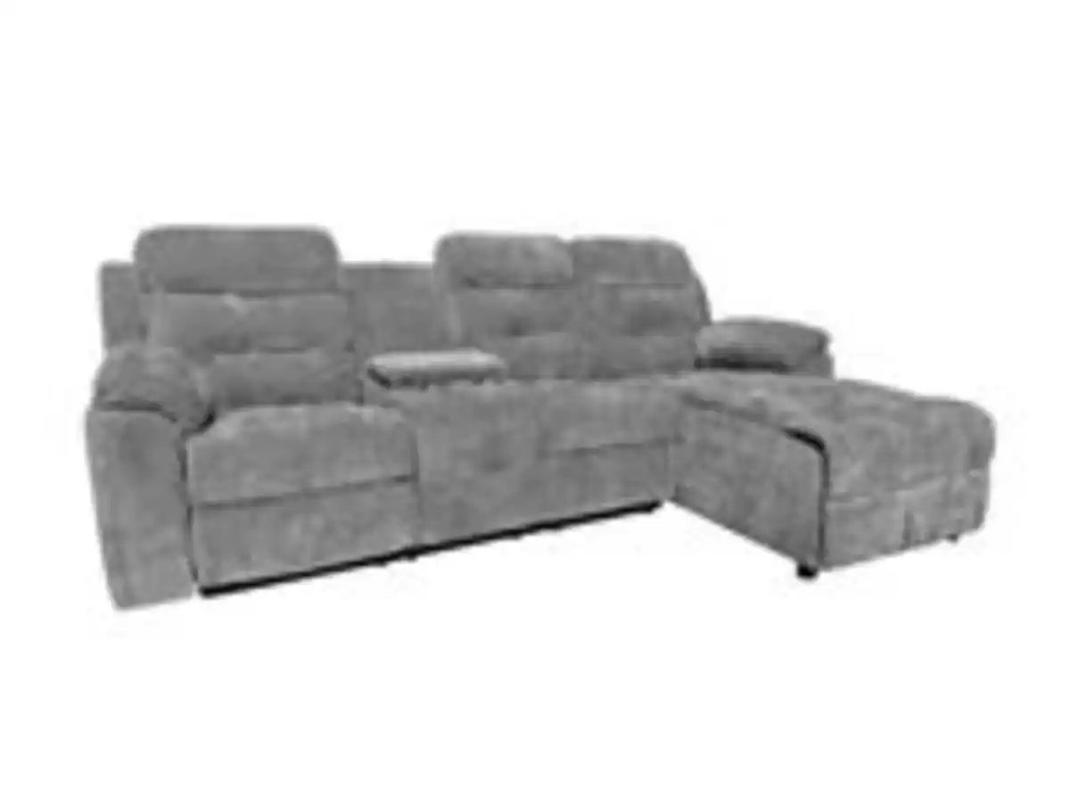 Bild 4 von Happy Home Relax-Ecksofa mit Multifunktionstisch, ca. 255 x 157 x 101 cm - Grau