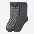 Bild 1 von Damen-Kuschelsocken mit Strickbund, 2er-Pack
