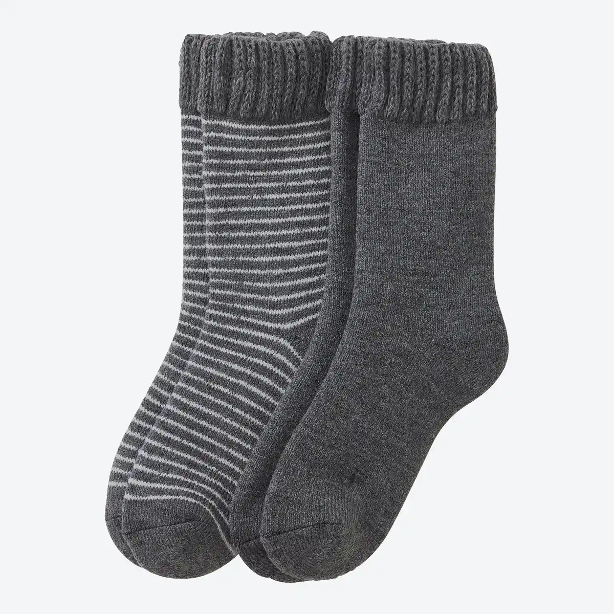 Bild 1 von Damen-Kuschelsocken mit Strickbund, 2er-Pack